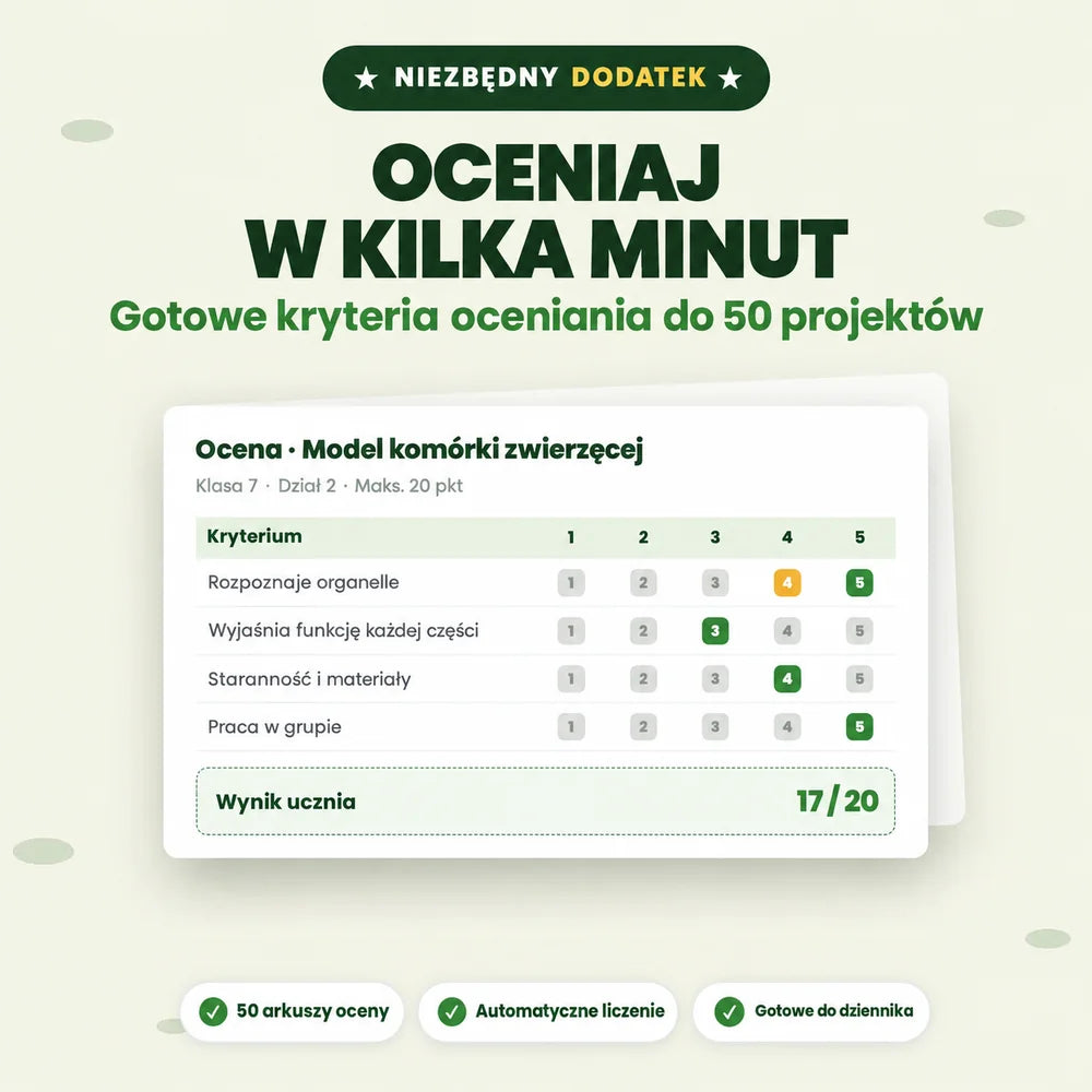 Biologia w Praktyce — 50 kart oceniania